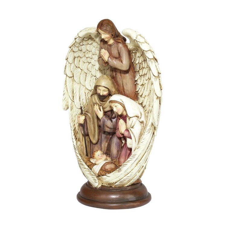 DicksonsInc Holy Family With Angel Nativity Set | Wayfair